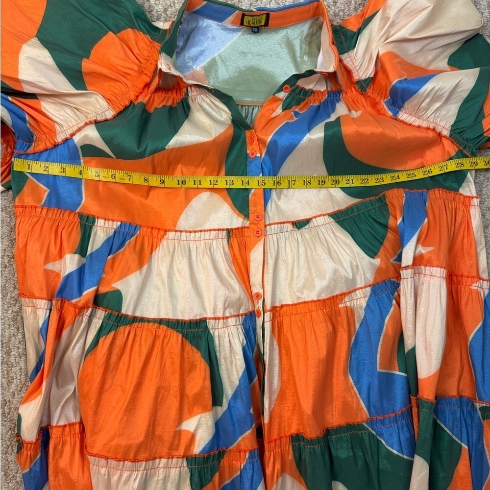 LOVE HICHLICHT Colorful Geometric Women's Dress Size 3XL. C21 - Picture 11 of 16